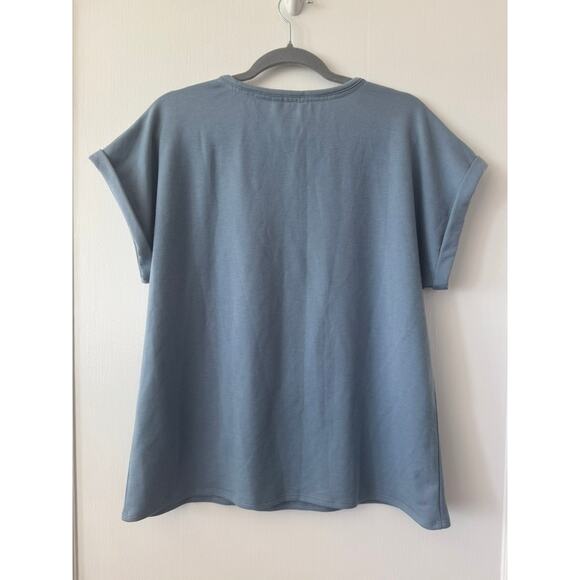 Lucky Brand Dusty Blue Cozy Jersey Knit Pajama Lounge Set Size Large - Picture 6 of 12